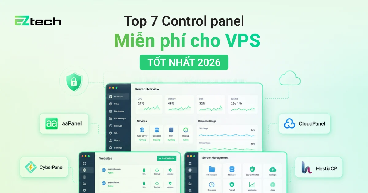 Top 7 Control panel miễn phí cho VPS tốt nhất 2026 2 Top 7 control panel miễn phí cho VPS